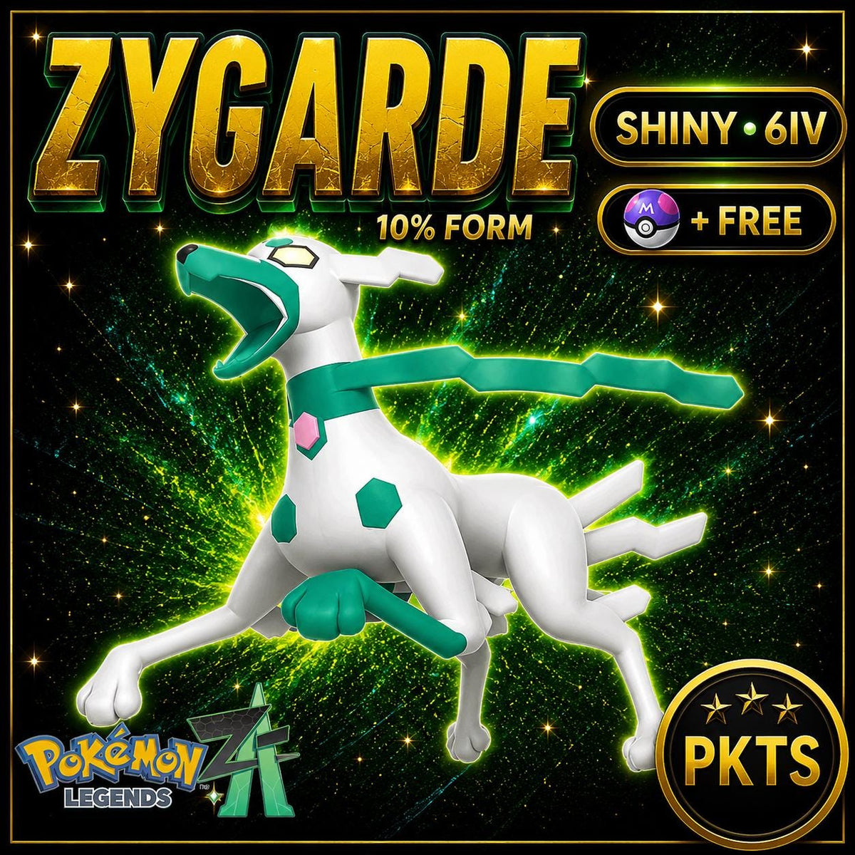 Pokemon Za Shiny 6IV 10% ZYGARDE Competitive Battle Ready
