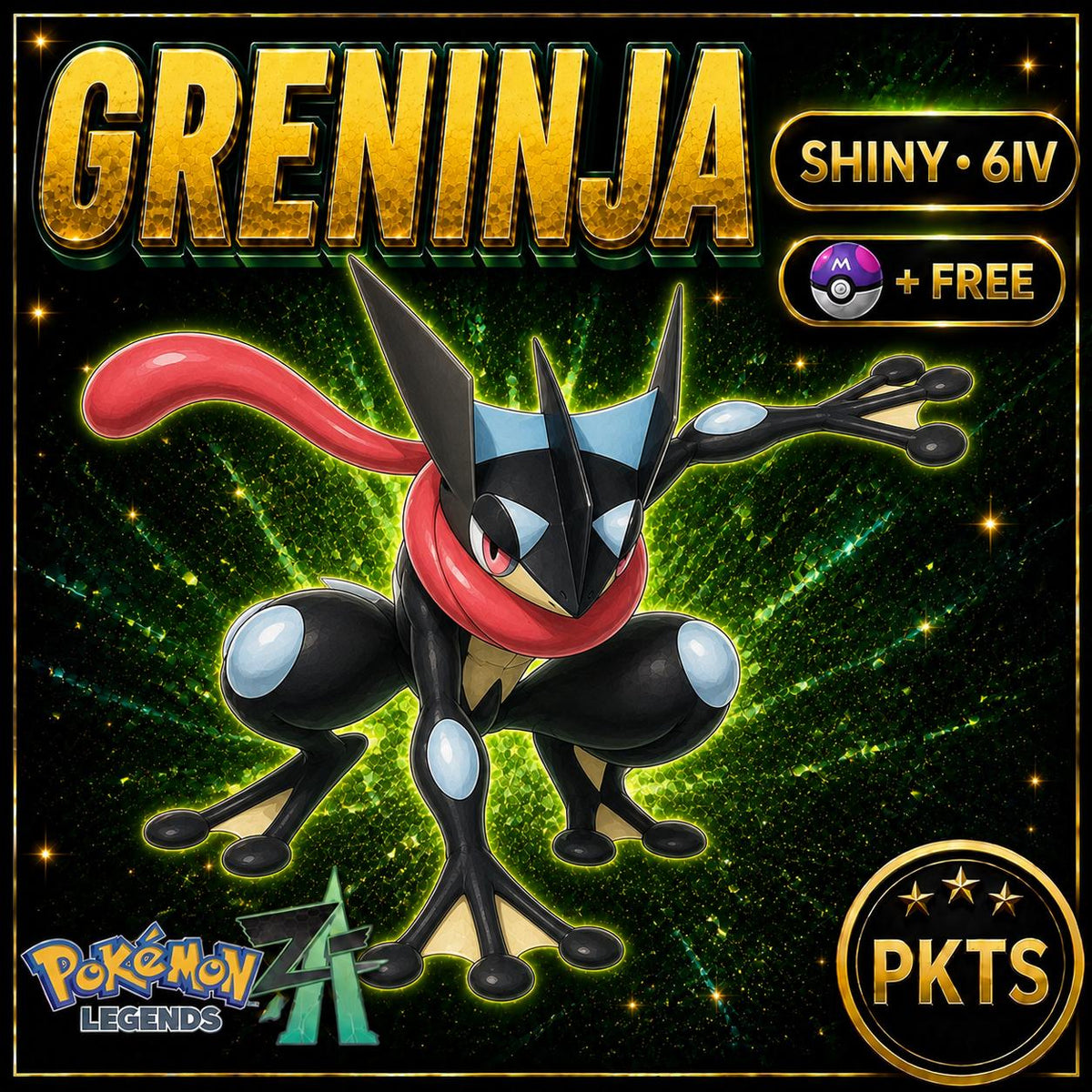 Shiny GRENINJA Pokémon Legends ZA 6IV Competitive Battle Ready