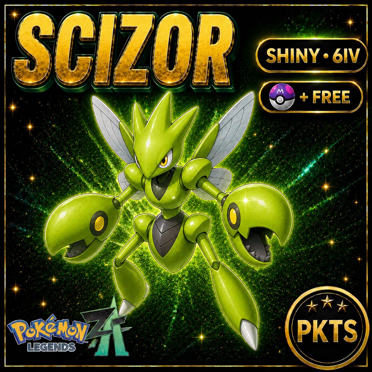 Shiny SCIZOR Pokémon Legends ZA 6IV Competitive Battle Ready