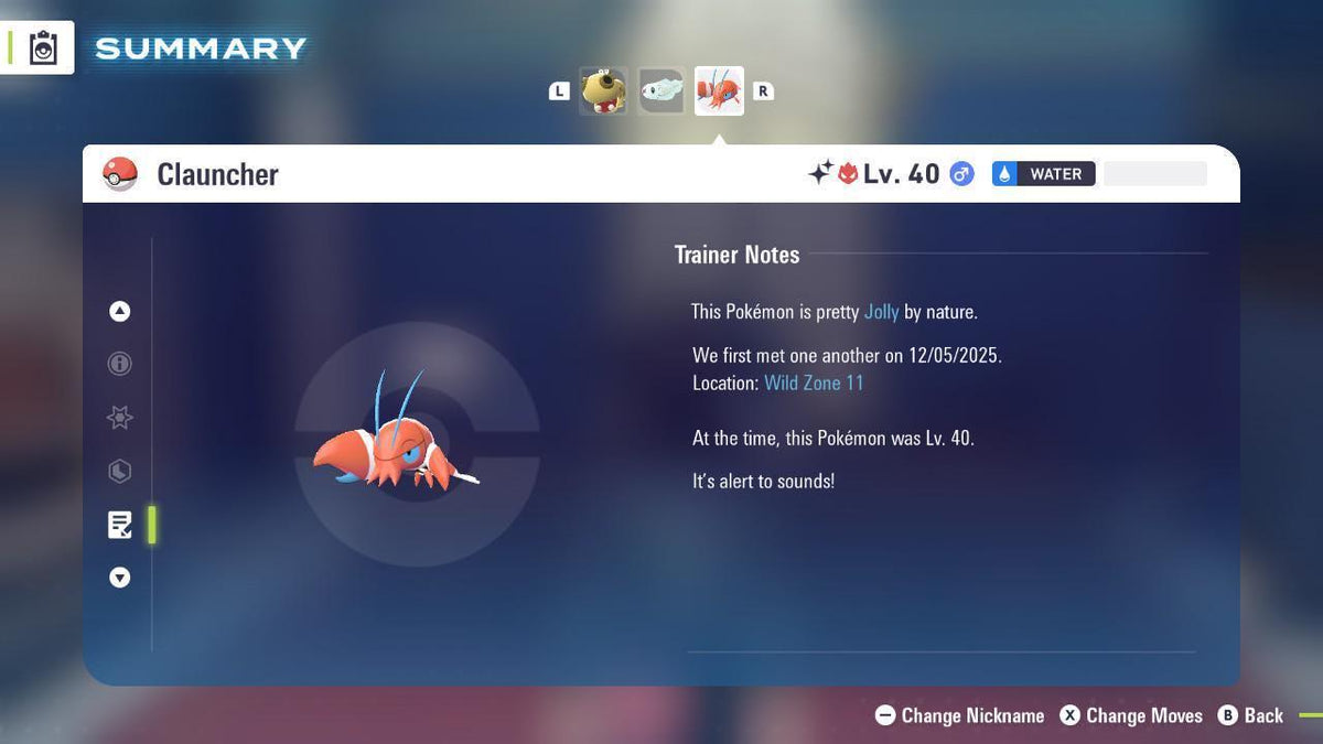 Shiny Alpha Clauncher Pokémon Legends ZA 6IV Competitive Battle Ready - Image 4
