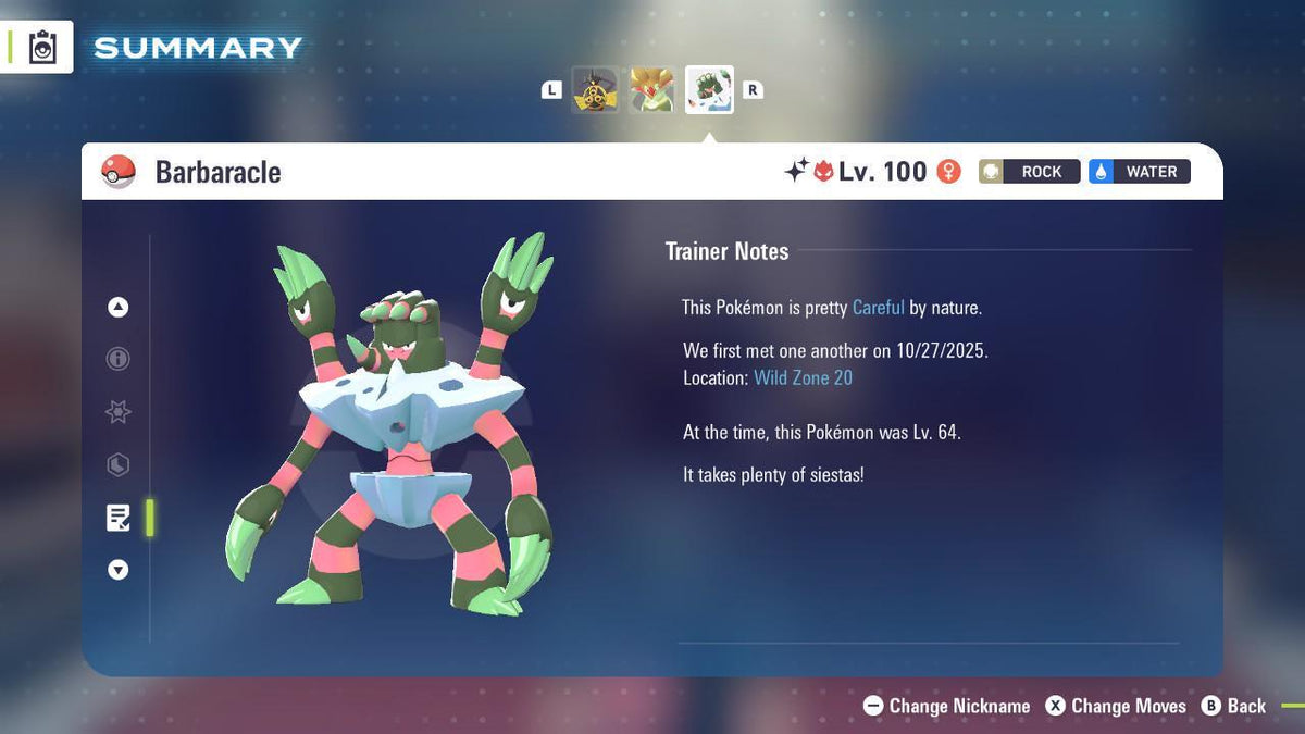Shiny Alpha Barbaracle Pokémon Legends ZA 6IV Competitive Battle Ready - Image 4