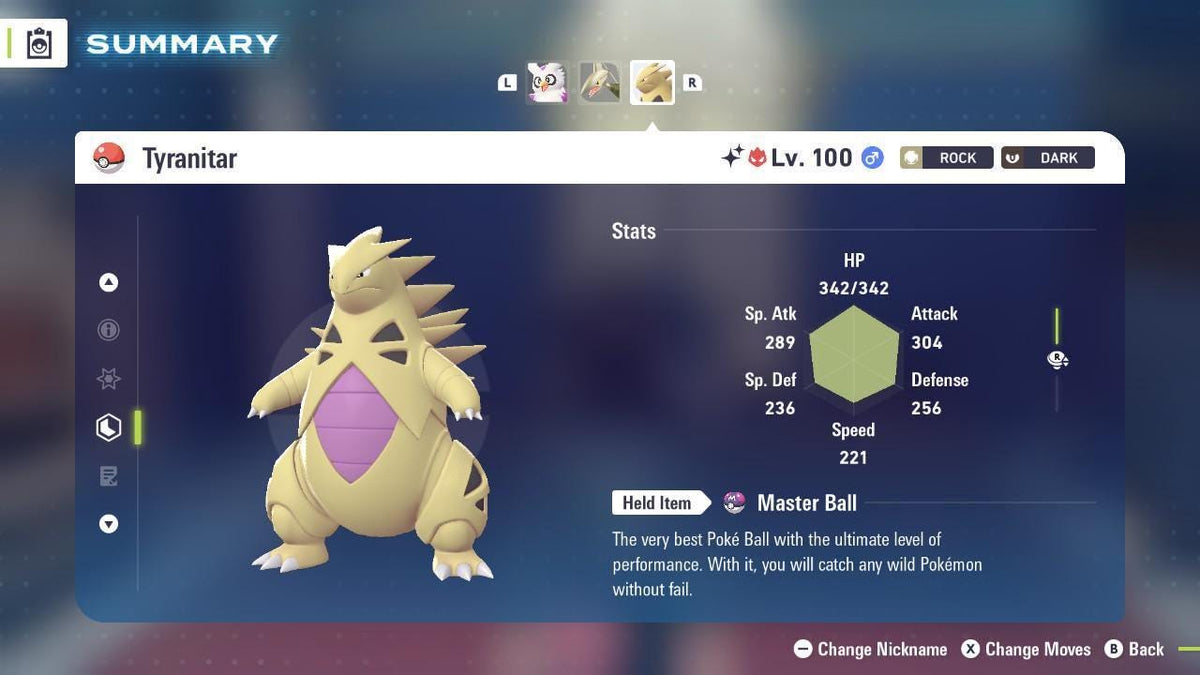 Shiny Alpha Tyranitar Pokémon Legends ZA 6IV Competitive Battle Ready - Image 2