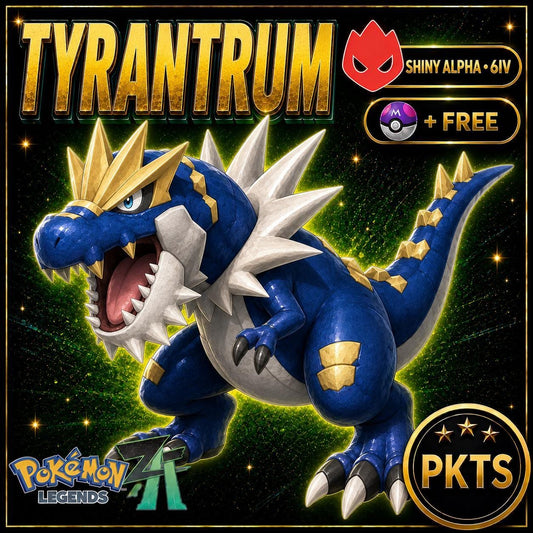 Shiny Alpha Tyrantrum Pokémon Legends ZA 6IV Competitive Battle Ready - Image 1