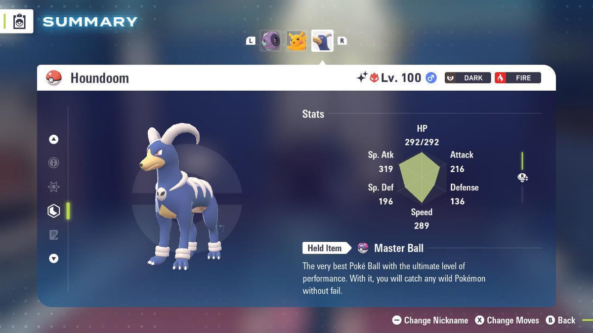 Shiny Alpha Houndoom Pokémon Legends ZA 6IV Competitive Battle Ready - Image 2