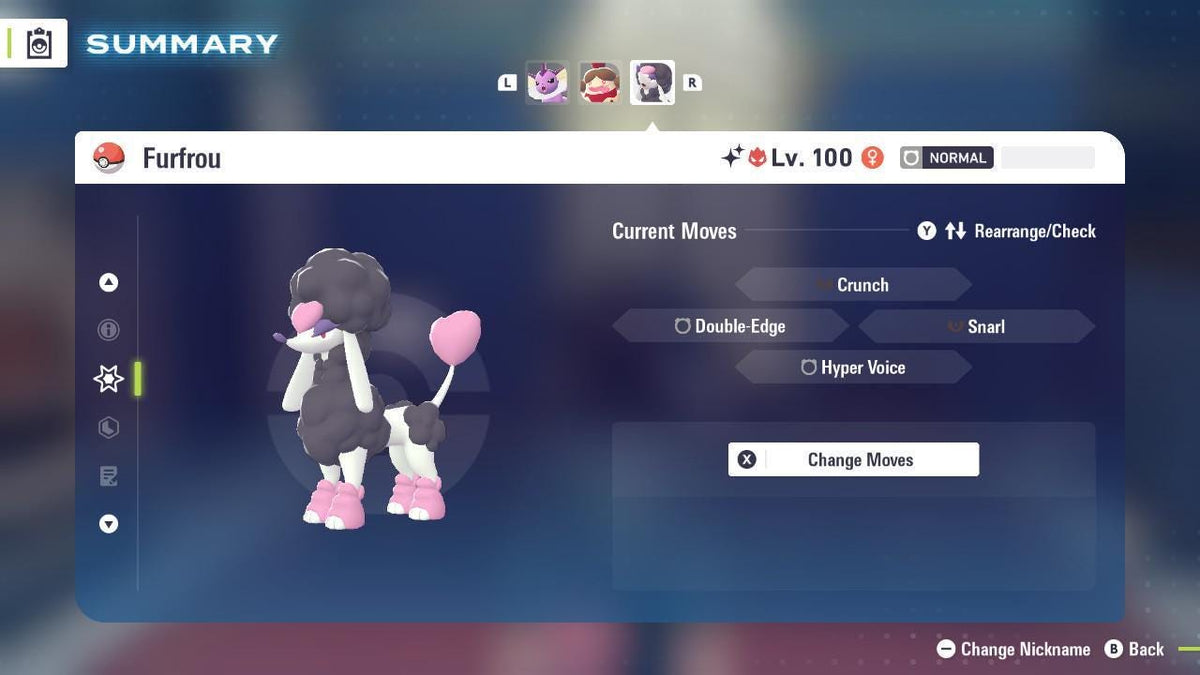Shiny Alpha Heart Furfrou Pokémon Legends ZA 6IV Competitive Battle Ready - Image 3