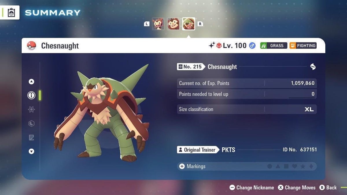 Shiny Alpha Chesnaught Pokémon Legends ZA 6IV Competitive Battle Ready - Image 3