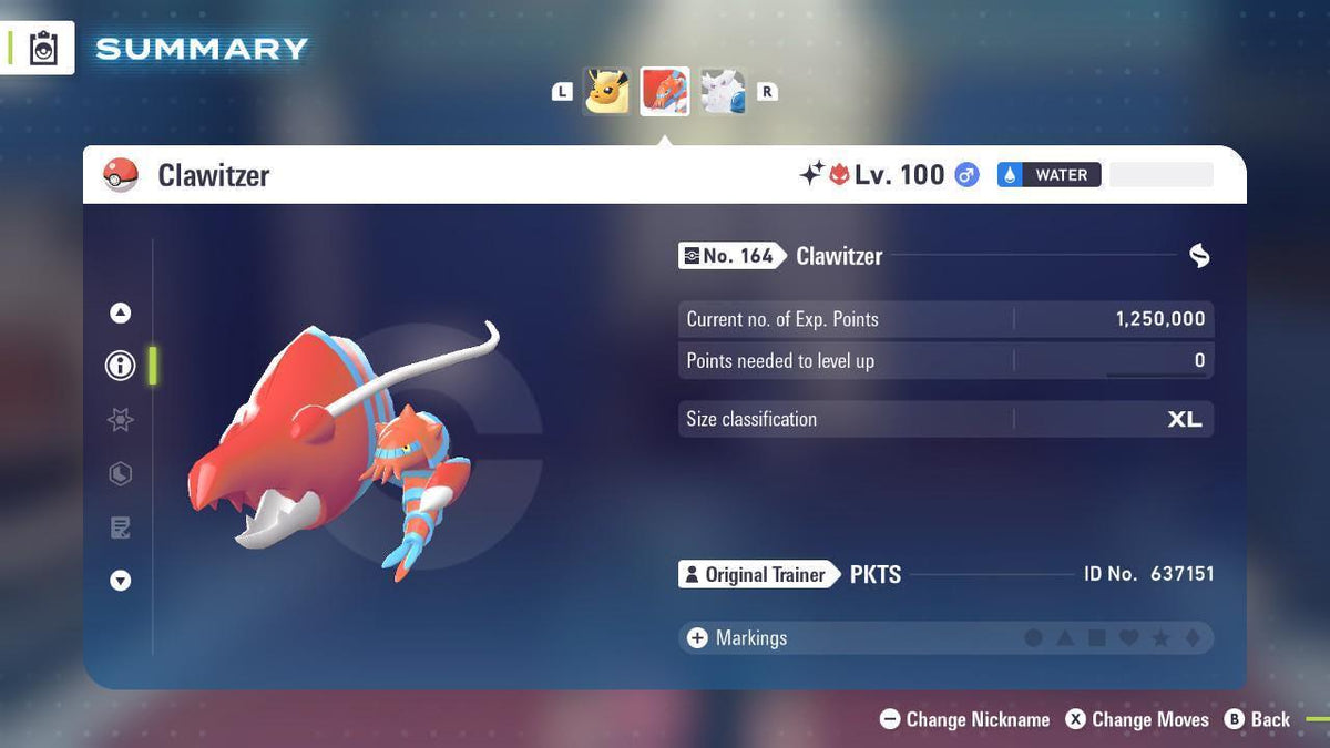 Shiny Alpha Clawitzer Pokémon Legends ZA 6IV Competitive Battle Ready - Image 2