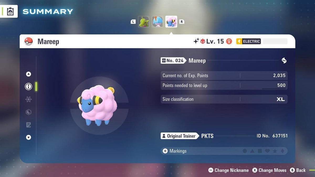 Shiny Alpha Mareep Pokémon Legends ZA 6IV Competitive Battle Ready - Image 2