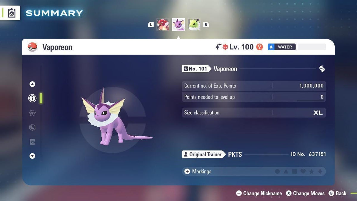 Shiny Alpha Vaporeon Pokémon Legends ZA 6IV Competitive Battle Ready - Image 3