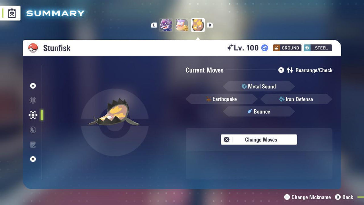Pokemon Za Shiny 6IV GALARIAN STUNFISK Pokémon Legends ZA 6IV Competitive Battle Ready Pokedex - Image 4