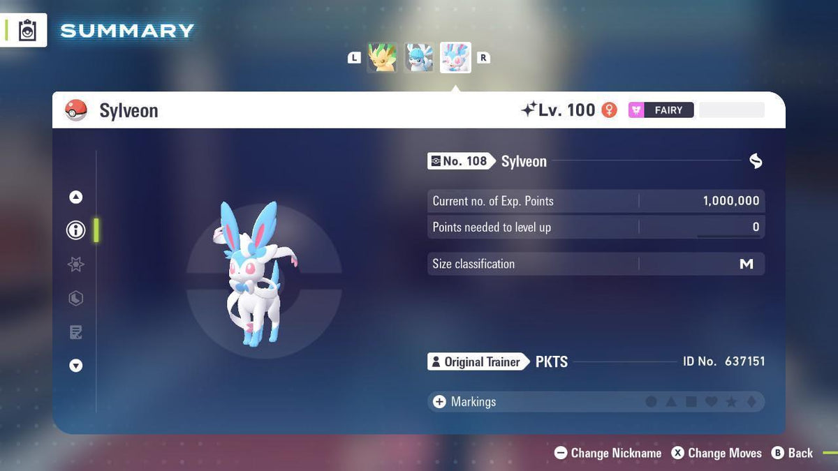 Shiny SYLVEON Pokémon Legends ZA 6IV Competitive Battle Ready - Image 3