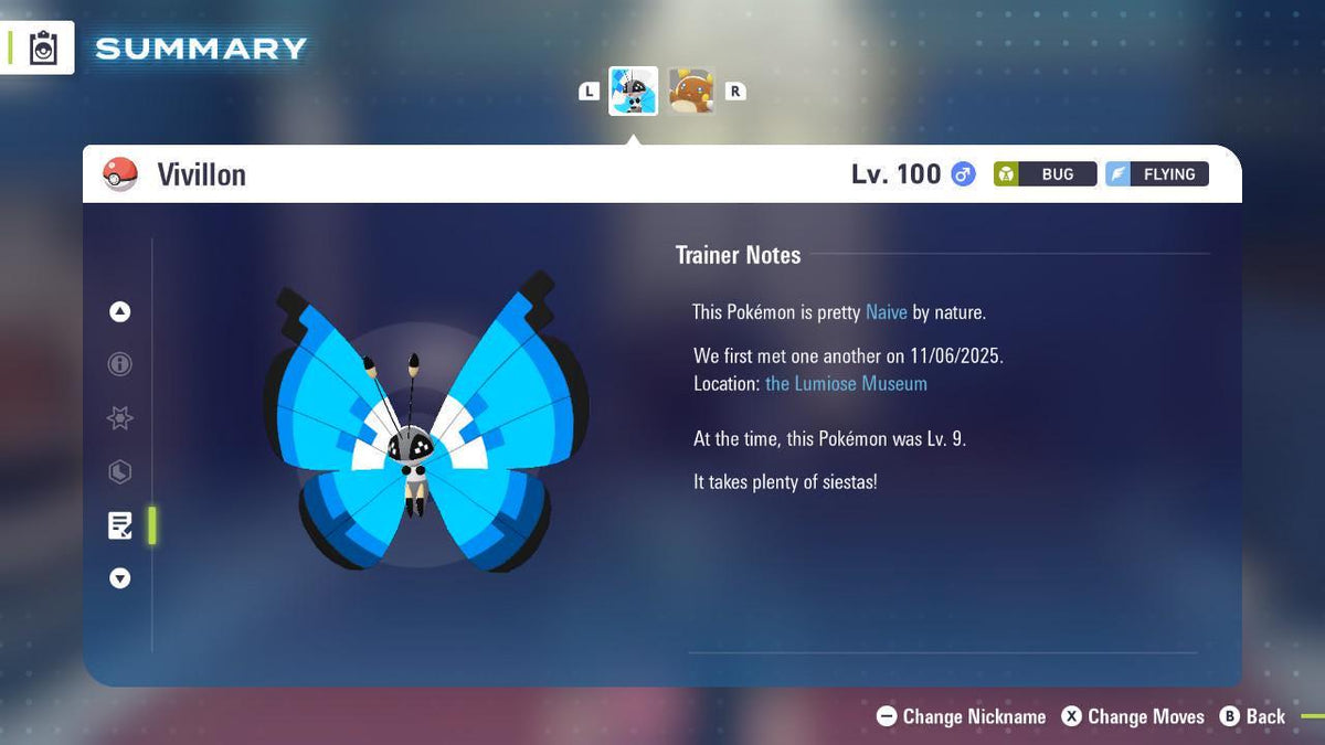 Pokemon Za Non Shiny 6IV MARINE VIVILLON Pokémon Legends ZA 6IV Competitive Battle Ready - Image 4
