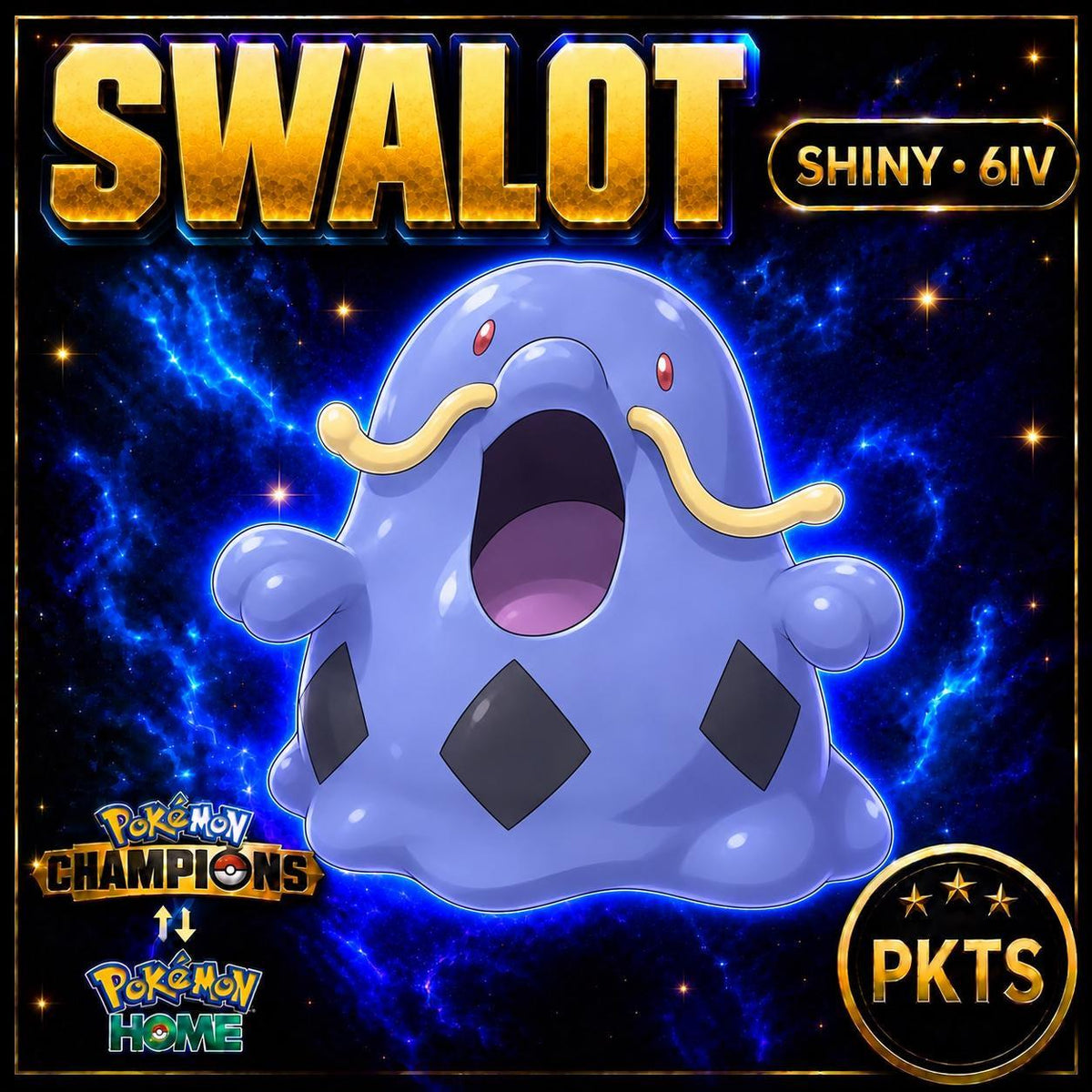 Shiny Swalot Pokémon Champions 6IV Competitive Battle Ready - Image 1