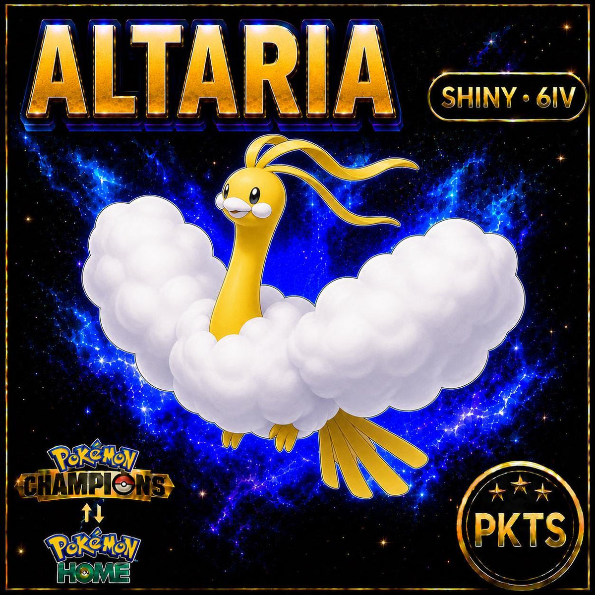 Shiny Altaria Pokémon Champions 6IV Competitive Battle Ready - Image 1
