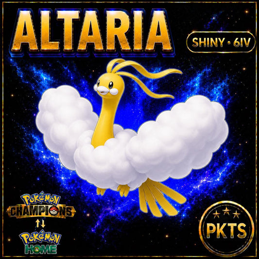 Shiny Altaria Pokémon Champions 6IV Competitive Battle Ready - Image 1