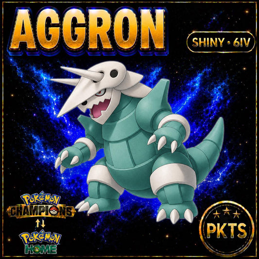 Shiny Aggron Pokémon Champions 6IV Competitive Battle Ready - Image 1