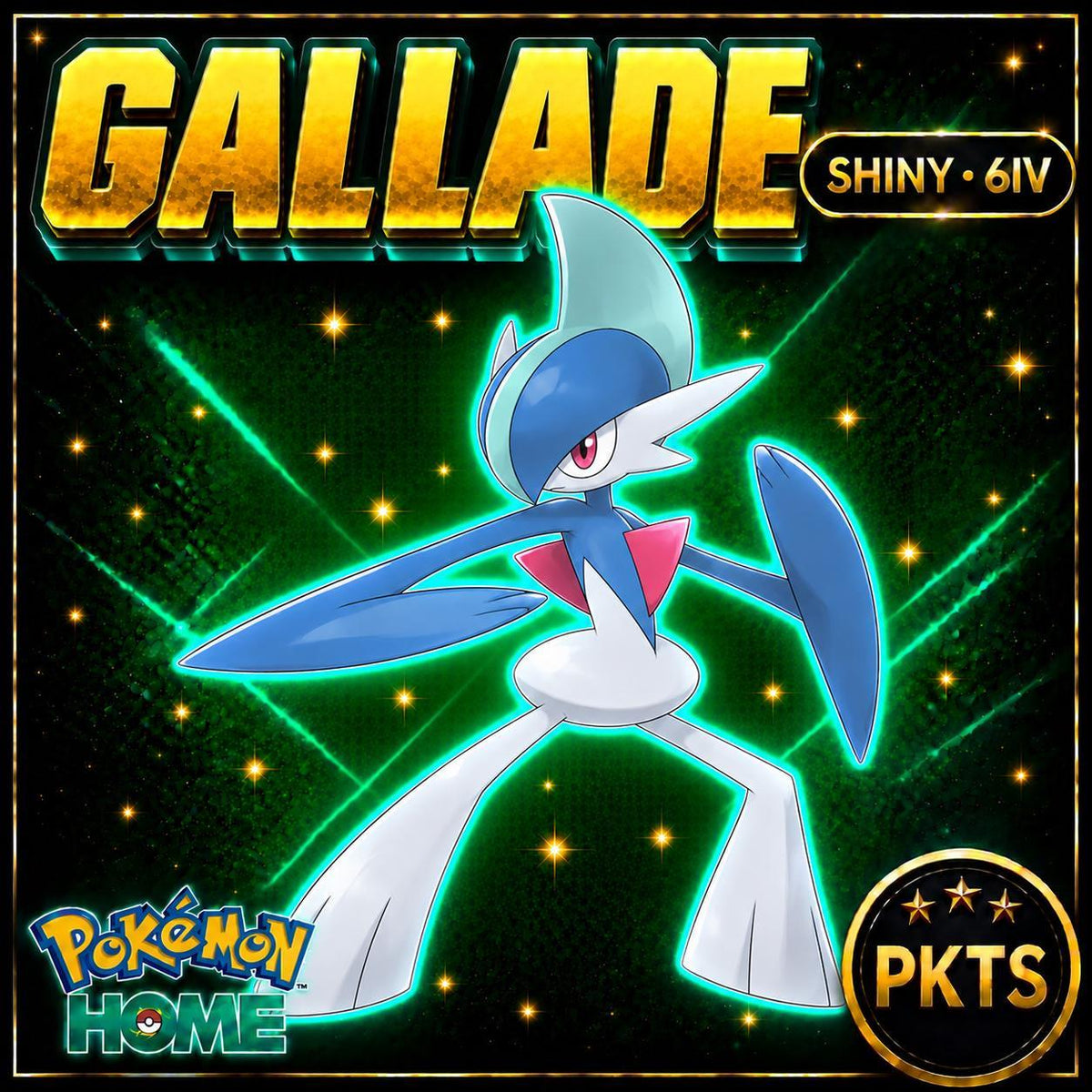 Shiny Gallade Pokémon HOME 6IV Competitive Battle Ready