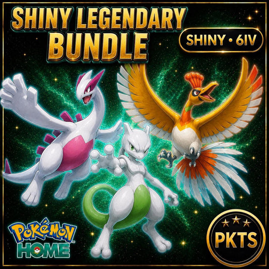 Shiny Lugia Mewtwo Ho-Oh Pokémon HOME Bundle 6IV Competitive Battle Ready - Image 1