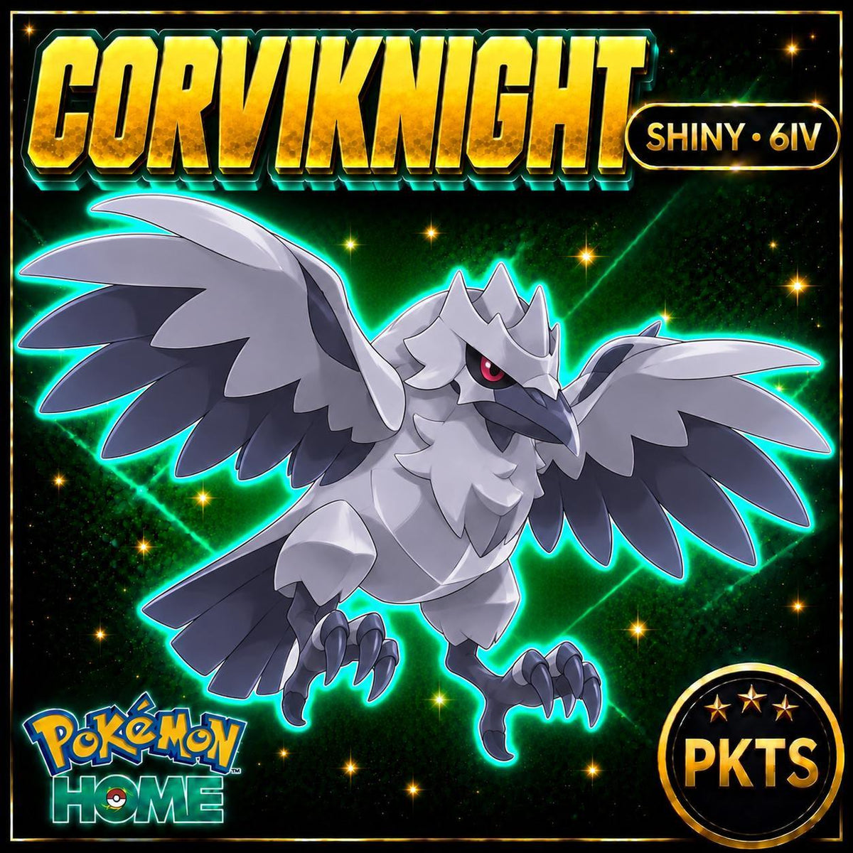 Shiny Corviknight Pokémon HOME 6IV Competitive Battle Ready