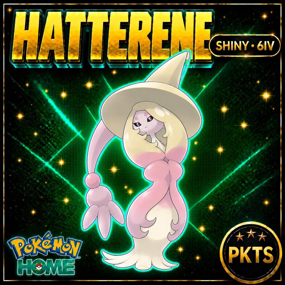 Shiny Hatterene Pokémon HOME 6IV Competitive Battle Ready