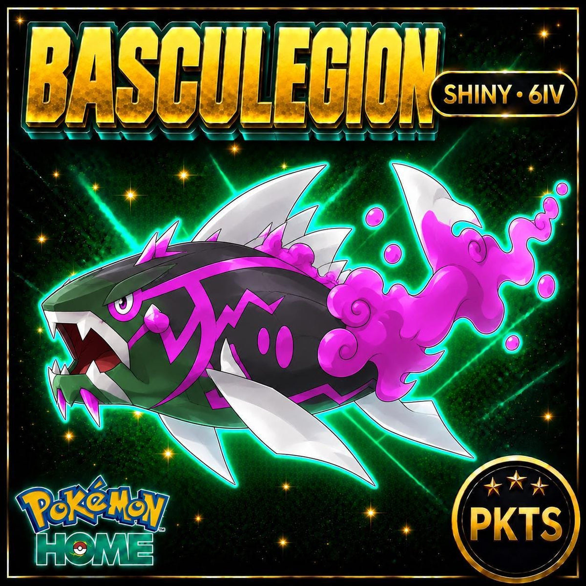 Shiny Basculegion Pokémon HOME 6IV Competitive Battle Ready