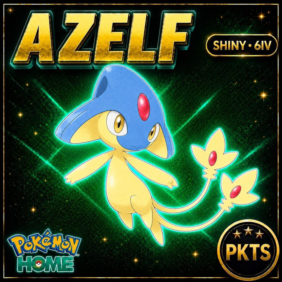 Shiny Azelf Pokémon Sword Shield 6IV PKTS Image 1