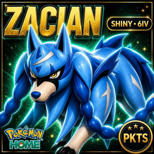 Shiny Zacian Pokémon Sword Shield 6IV PKTS Image 1