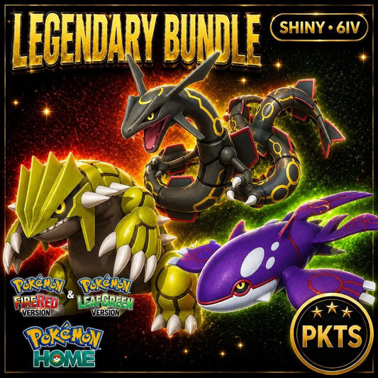 Pokémon FIRERED LEAFGREEN Authentic LEGENDARIES Shiny Rayquaza Groudon Kyogre Pokemon Home Transfer Switch 2 30th Anniversary - Image 1