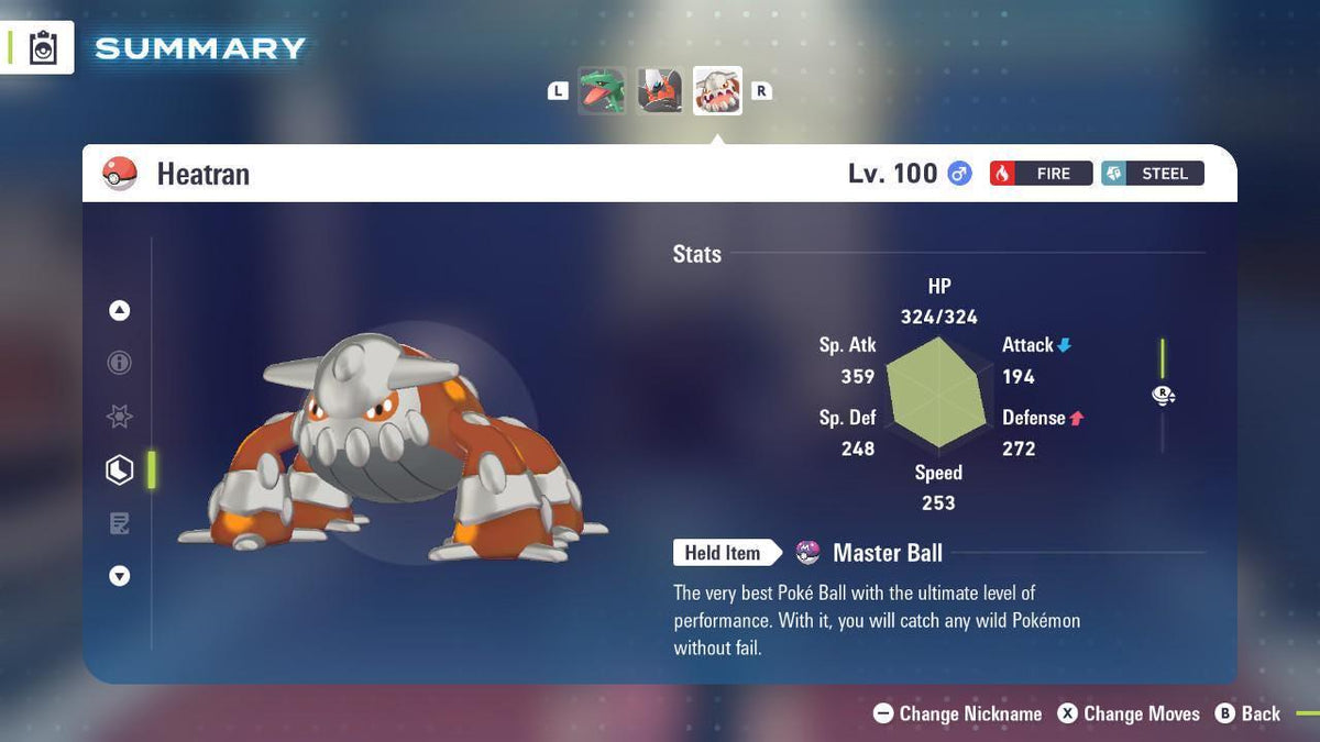 Non Shiny 6IV Heatran Pokemon Legends Za Mega Dimension DLC 6IV Competitive Battle Ready - Image 2
