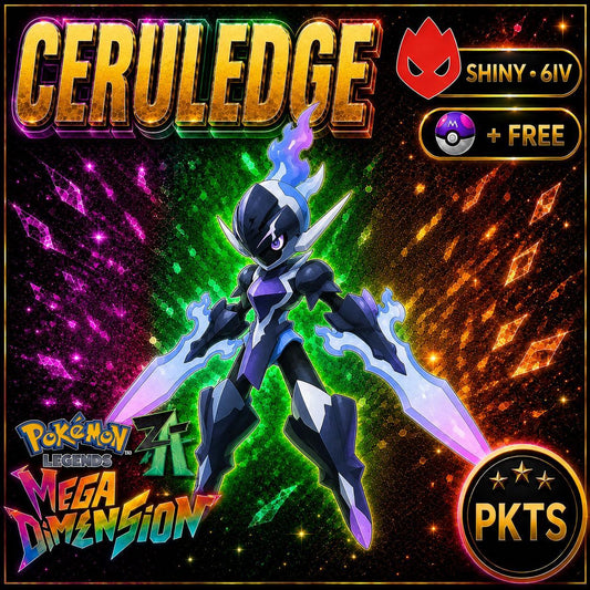 Shiny Alpha Ceruledge Pokemon Legends Za Mega Dimension DLC 6IV Competitive Battle Ready - Image 1