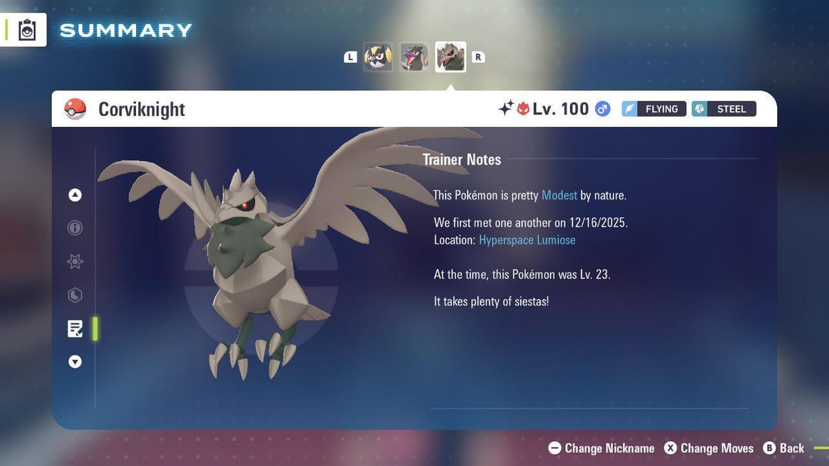 Shiny Alpha Corviknight Pokémon Legends ZA 6IV Competitive Battle Ready - Image 4