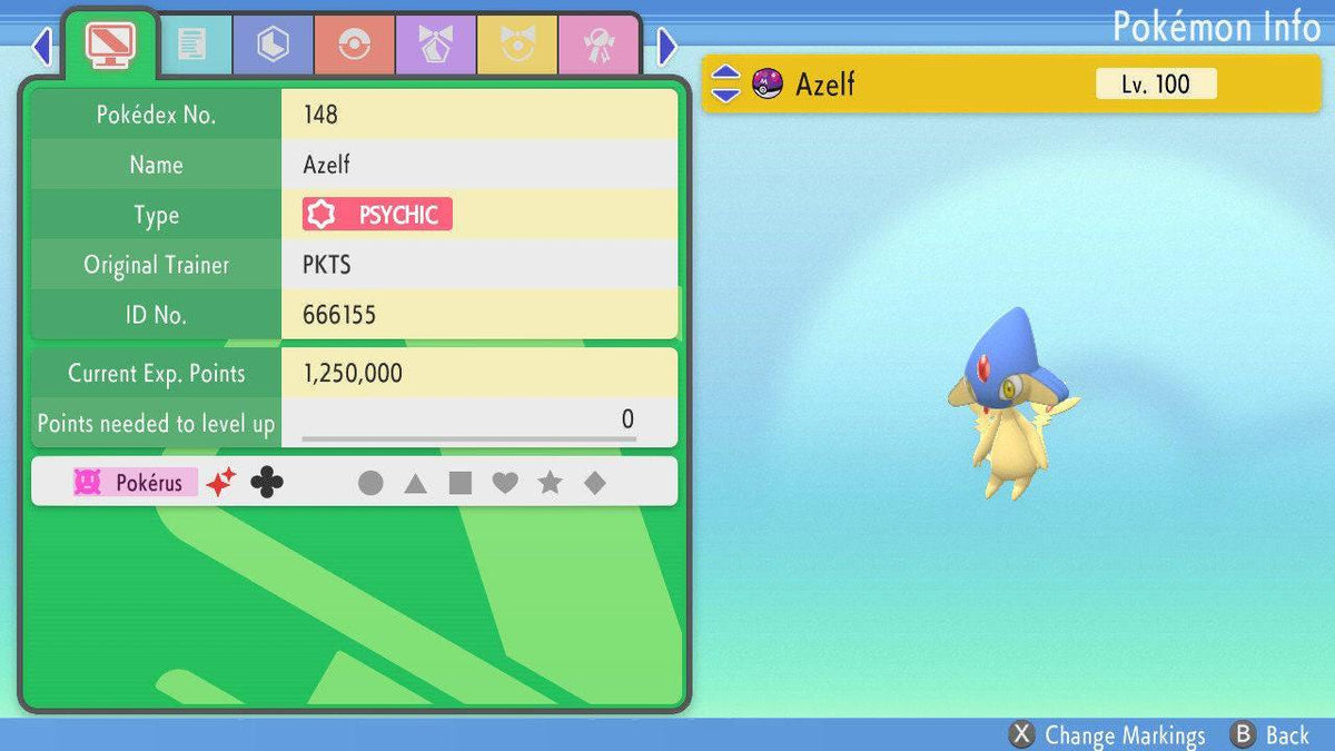 SHINY 6IV AZELF Pokemon Brilliant Diamond Shining Pearl 6IV Competitive Battle Ready - Image 2