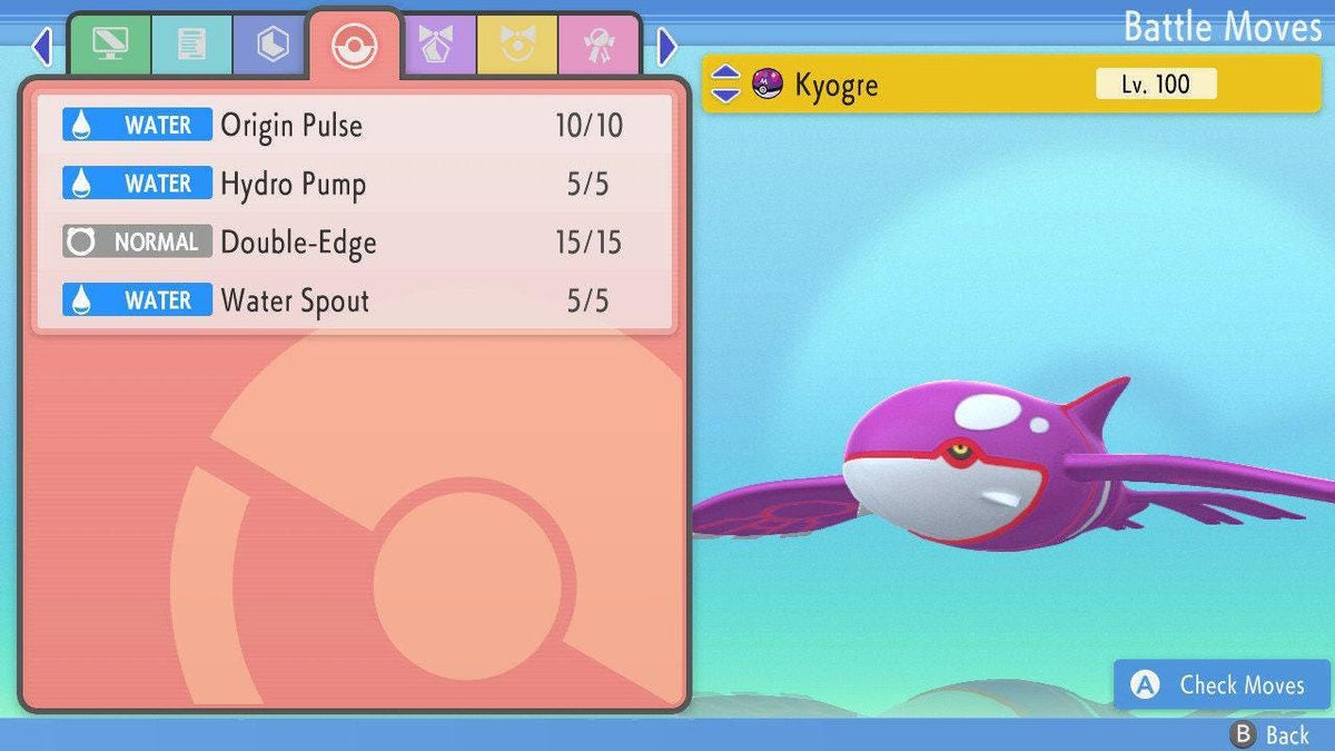 SHINY 6IV KYOGRE Pokemon Brilliant Diamond Shining Pearl 6IV Competitive Battle Ready - Image 2