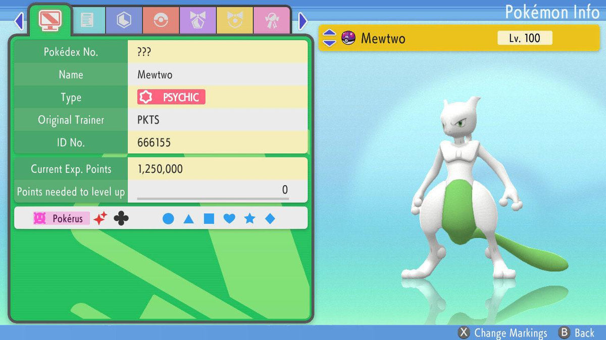 Shiny Mewtwo Pokemon Brilliant Diamond Shining Pearl 6IV Competitive Battle Ready - Image 2