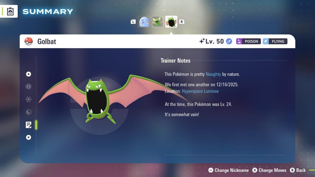 Shiny Golbat Pokemon Legends ZA Mega Dimension DLC 6IV Competitive Battle Ready - Image 4
