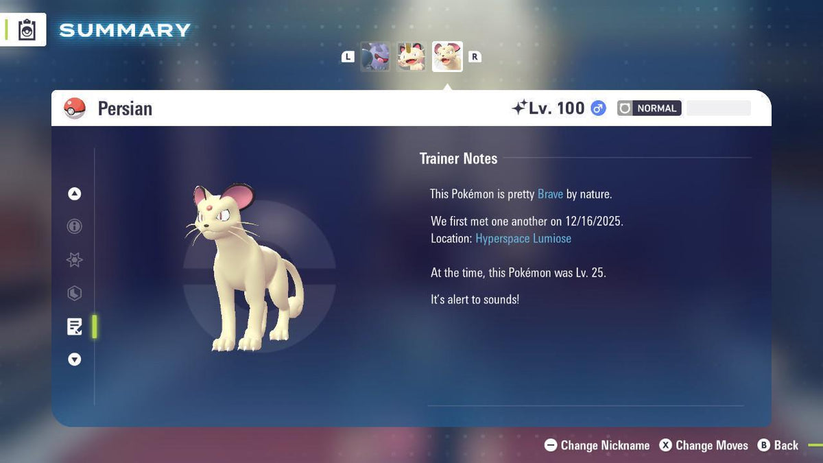 Shiny Persian Pokemon Legends ZA Mega Dimension DLC 6IV Competitive Battle Ready - Image 4