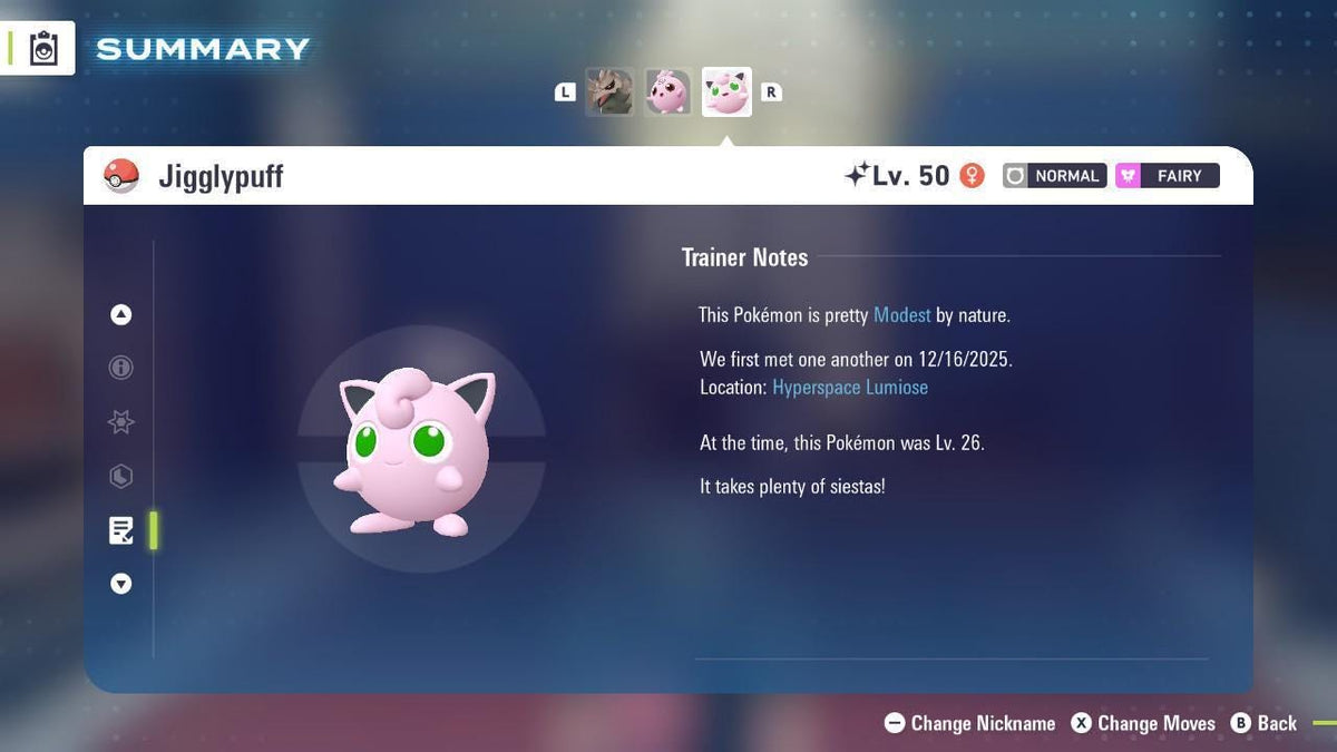 Shiny Jigglypuff Pokemon Legends ZA Mega Dimension DLC 6IV Competitive Battle Ready - Image 4