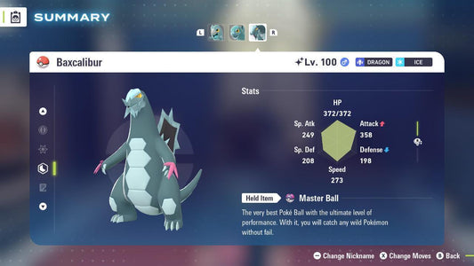 Shiny Baxcalibur Pokemon Legends ZA Mega Dimension DLC 6IV Competitive Battle Ready - Image 2