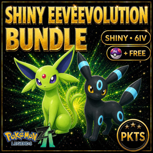 Pokemon ZA Shiny Espeon Umbreon Duo 6IV Max Stats Eeveelution Custom Battle Ready Bundle Legends ZA Nintendo Switch Trade - Image 1