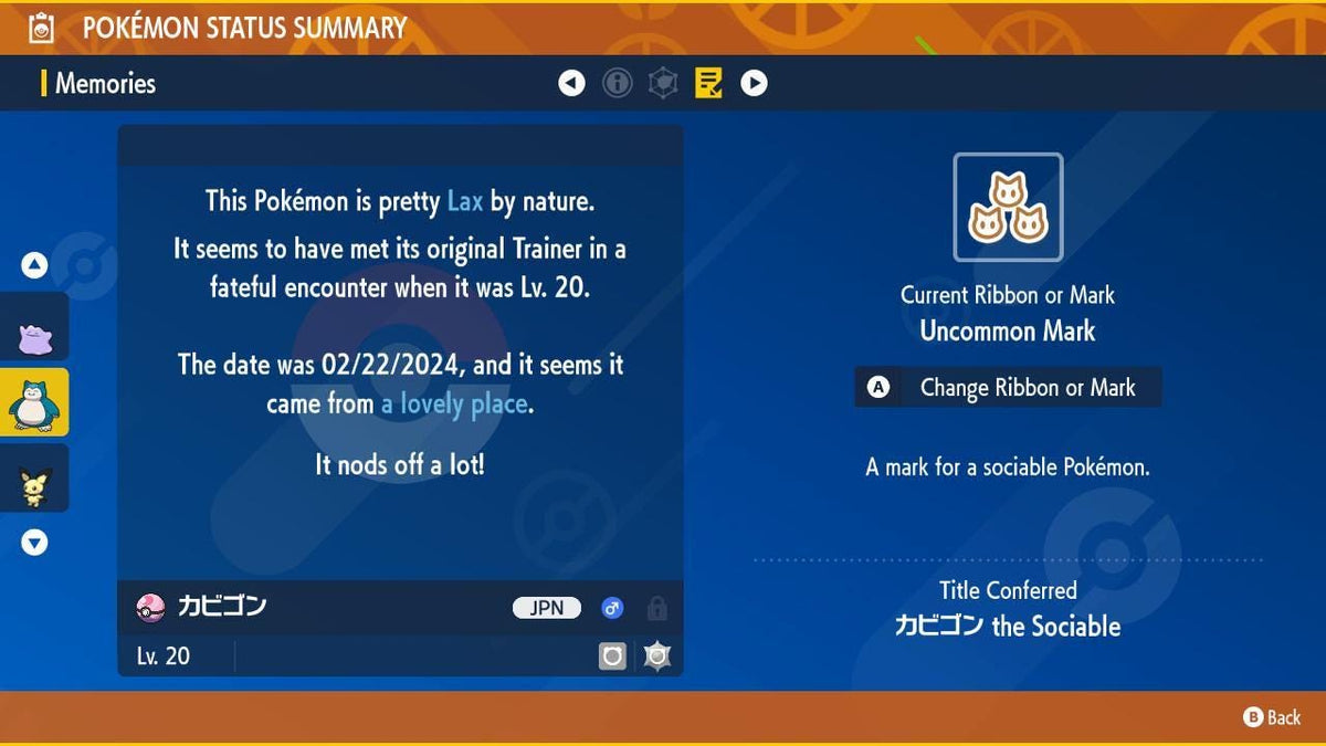 Shiny Event Pokemon Center Snorlax Pokémon Legends ZA 6IV Competitive Battle Ready - Image 3