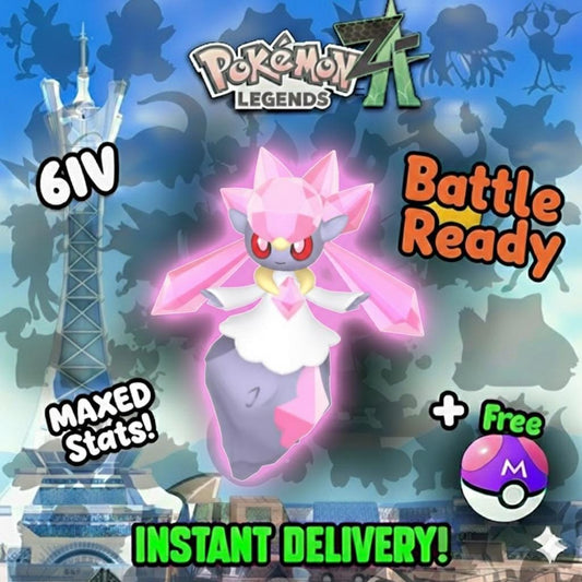 Pokemon Za Non Shiny 6IV Event DIANCIE Competitive Battle Ready - Image 1