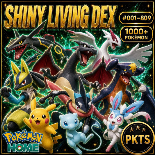 Complete Pokemon HOME Shiny Living Dex Gen 1 to 7 Finish Your Pokedex Fast Every Form Legendary Mythical Collection - Image 1