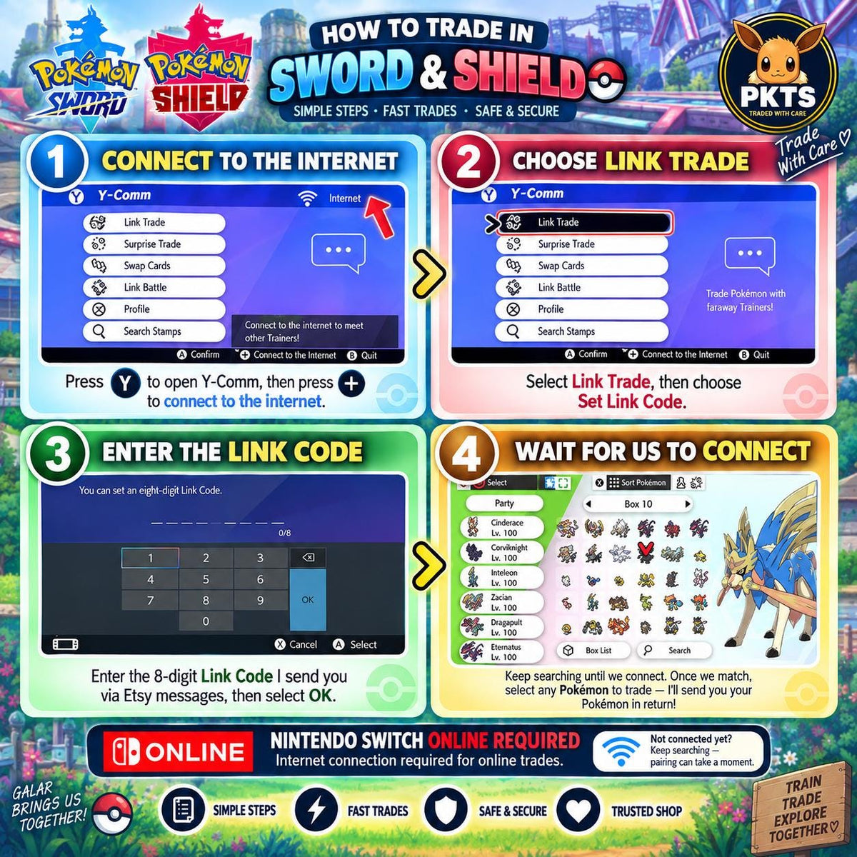 6IV CUSTOM POKÉMON Egg Pokémon Sword Shield Choose Pokemon, Shiny, Level, EV #39;s, Nature, Gender, Moves Free Shiny - Image 2