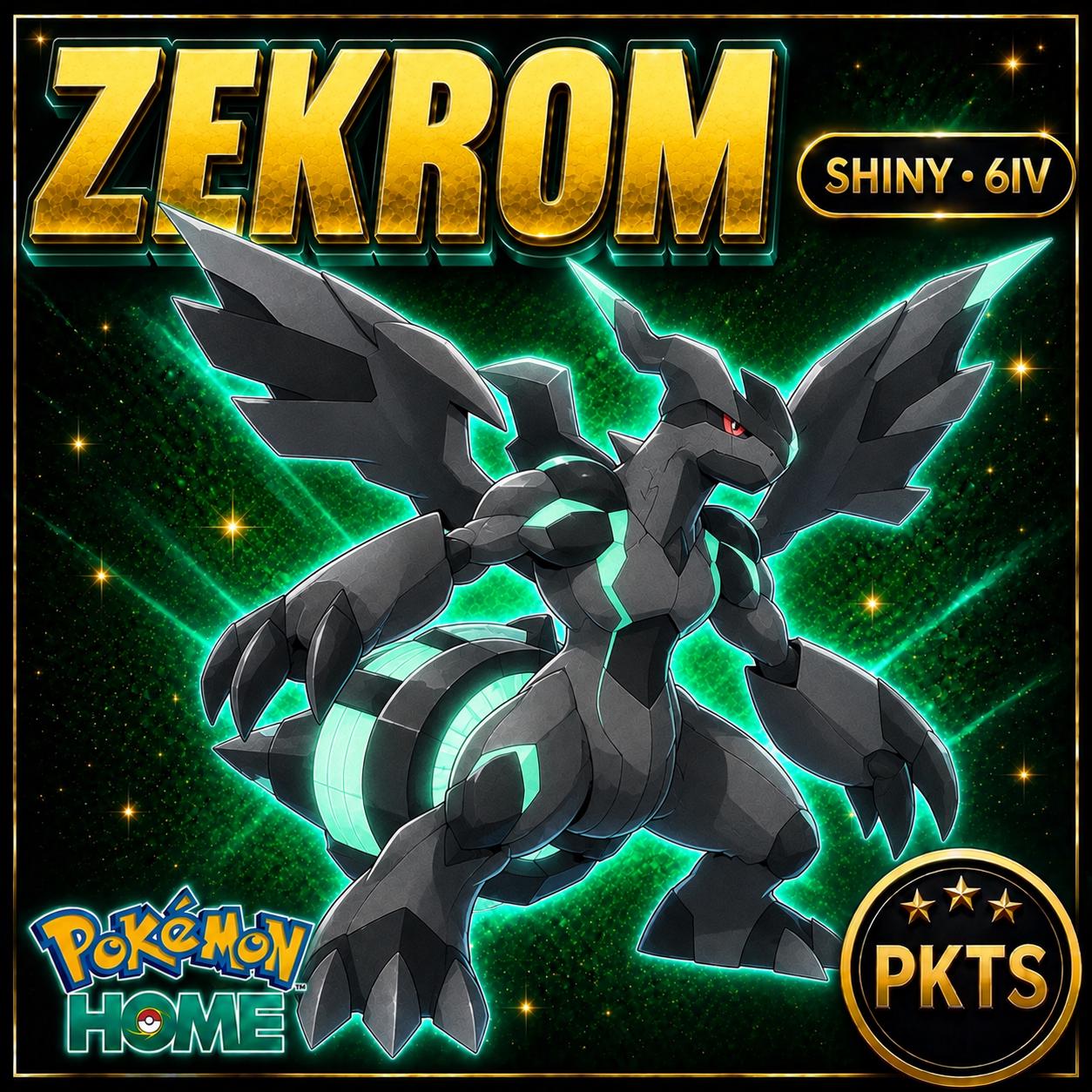 Shiny Zekrom Pokémon HOME 6IV Competitive Battle Ready