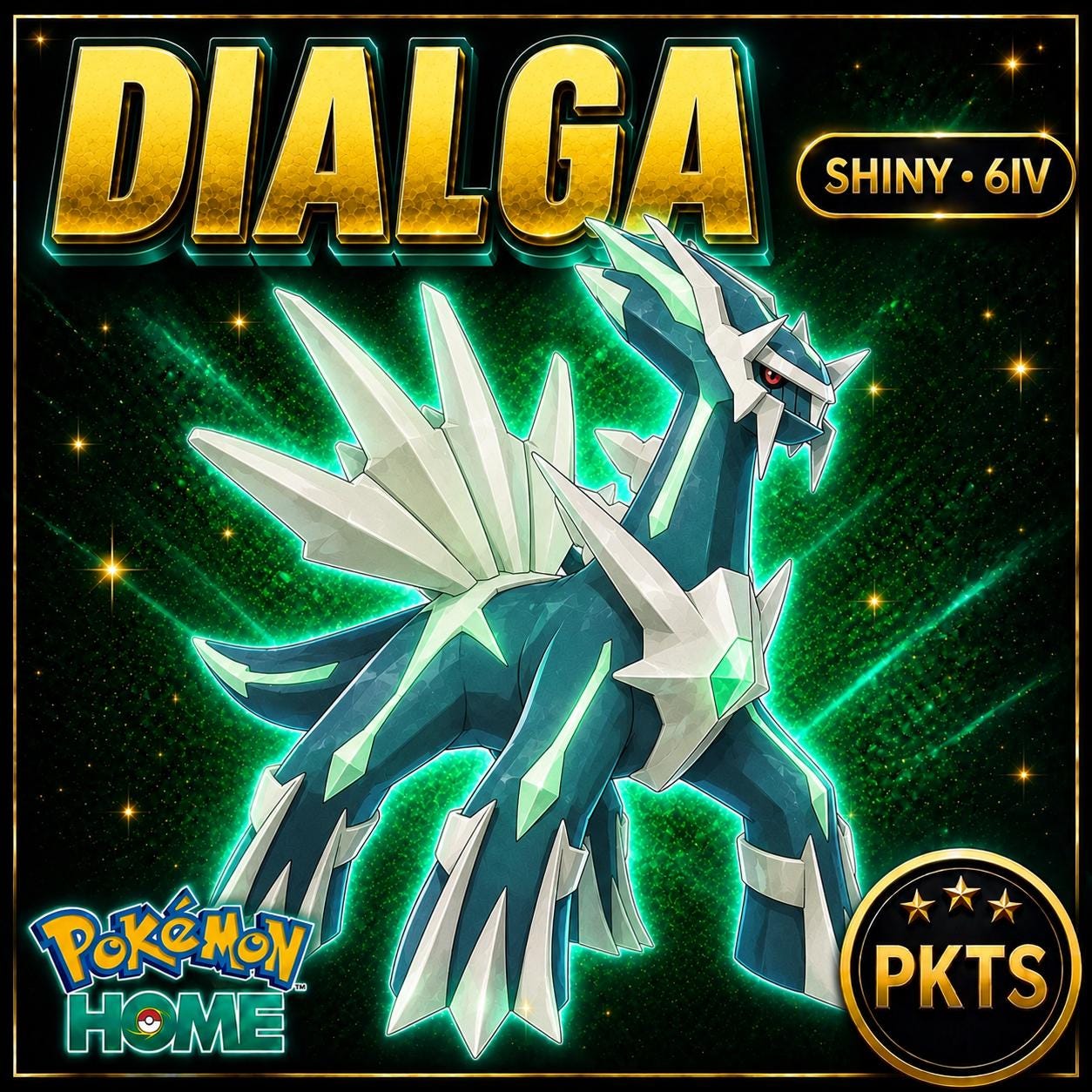 Shiny Dialga Pokémon HOME 6IV Competitive Battle Ready