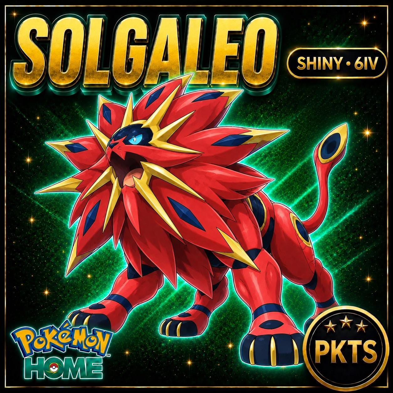 Shiny Solgaleo Pokémon HOME 6IV Competitive Battle Ready