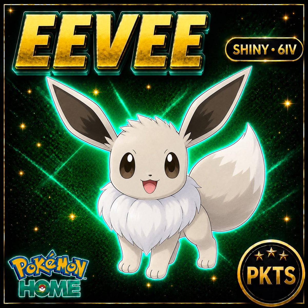 Shiny Eevee Pokémon HOME 6IV Competitive Battle Ready