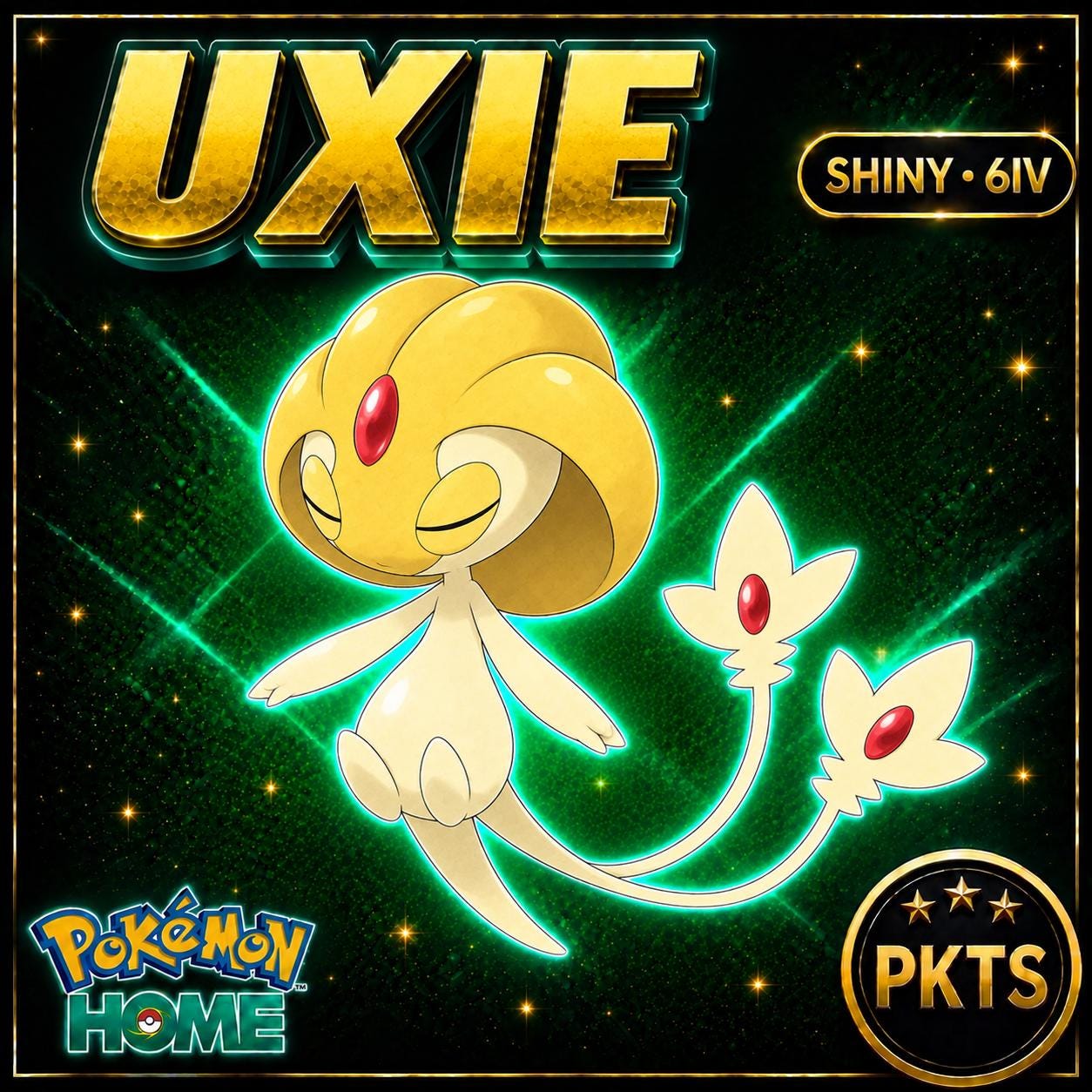 Shiny Uxie Pokémon HOME 6IV Competitive Battle Ready