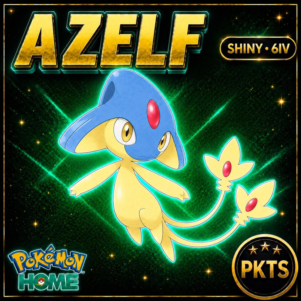 Shiny Azelf Pokémon HOME 6IV Competitive Battle Ready