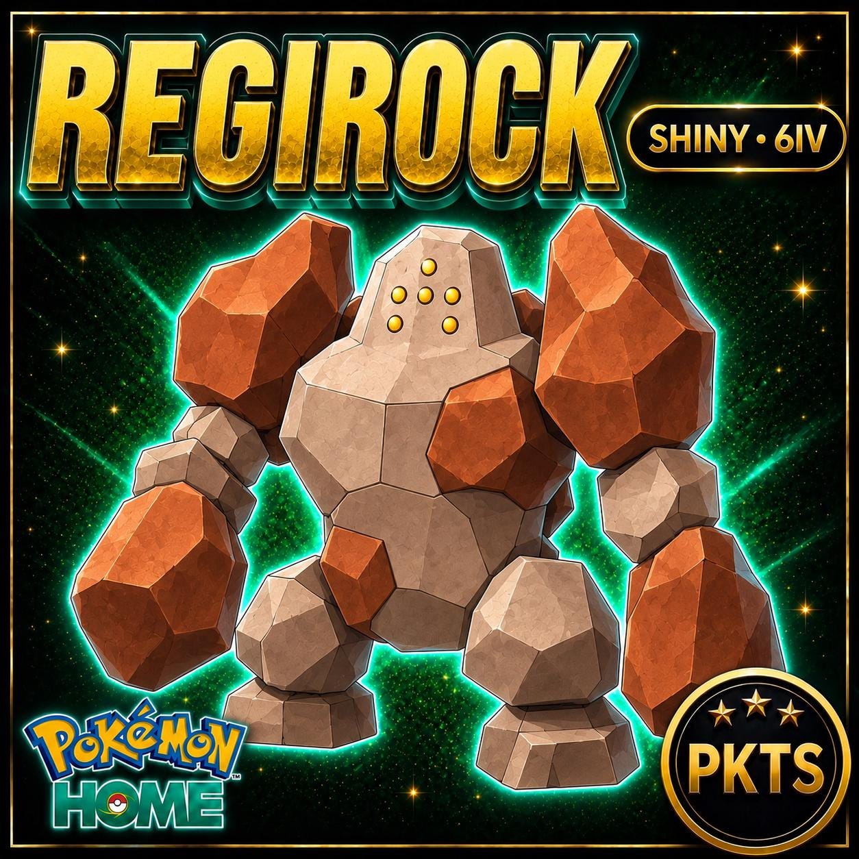 Shiny Regirock Pokémon HOME 6IV Competitive Battle Ready